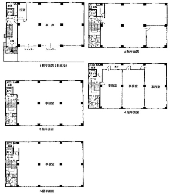 ハタビル2F～5F 間取り図