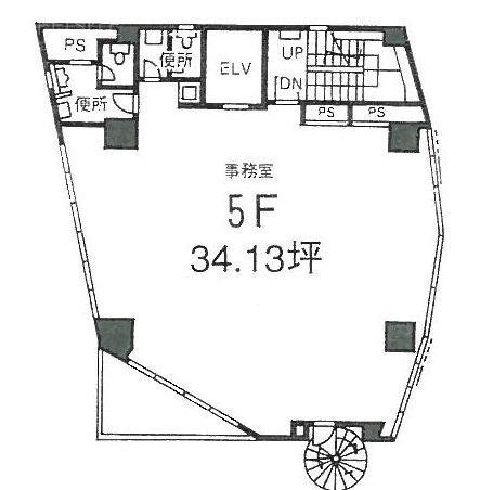 ケーエムビル5F 間取り図