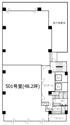 NKビル新大塚501 間取り図