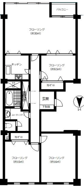 グリーンファンタジアビル305 間取り図