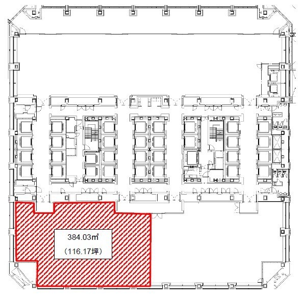 晴海アイランドトリトンスクエアオフィスタワーX棟2F 間取り図