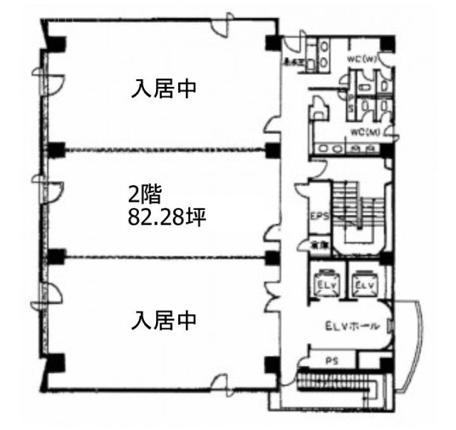 損保ジャパン日本興亜八王子ビル2F 間取り図