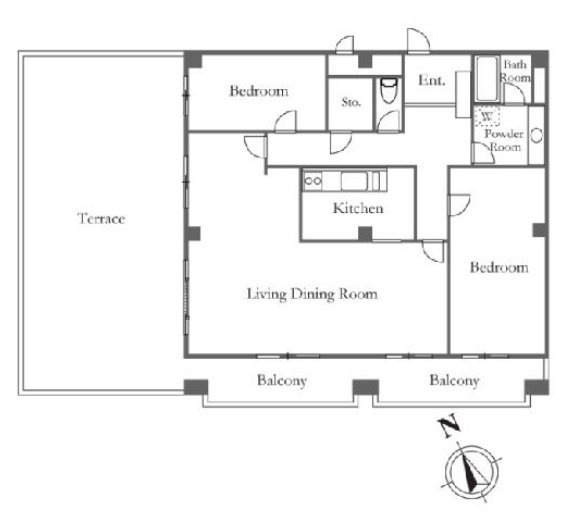 アンバサダー六本木1101 間取り図