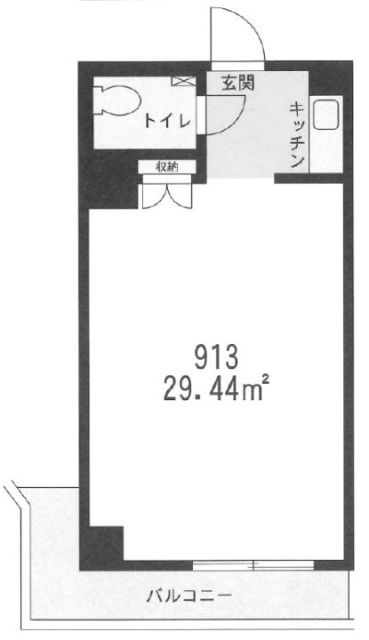 スクエア長者町ビル913 間取り図