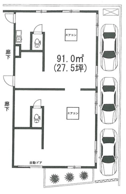 竹美コーポレーションビル1F 間取り図