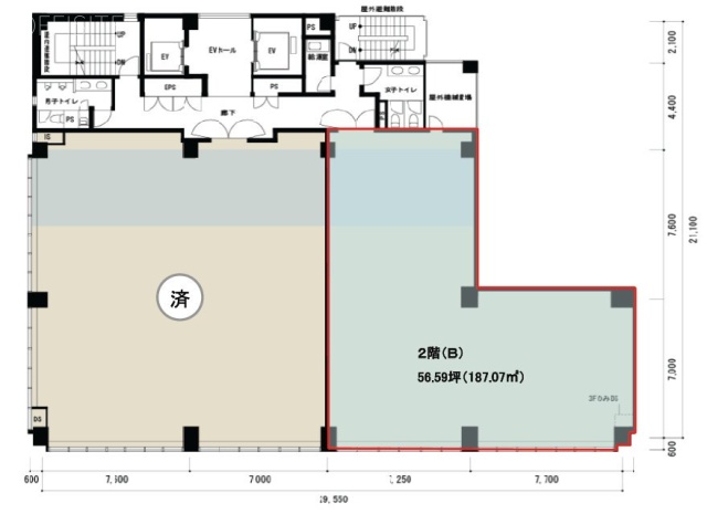 新橋スクエアビル2F 間取り図