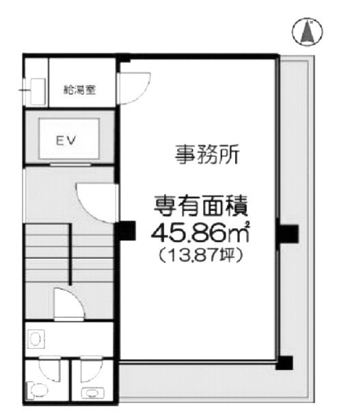 八丁堀プラレールビル5F 間取り図