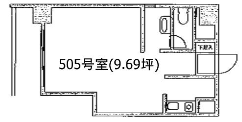 高田馬場ヒルサイドパレス505 間取り図