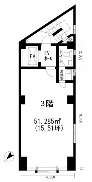 坂本ビル3F 間取り図