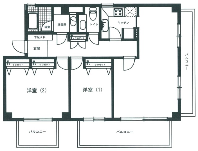 プレステージュ広尾202 間取り図