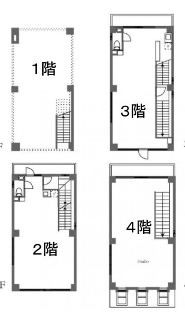 OCCビル1F～4F 間取り図