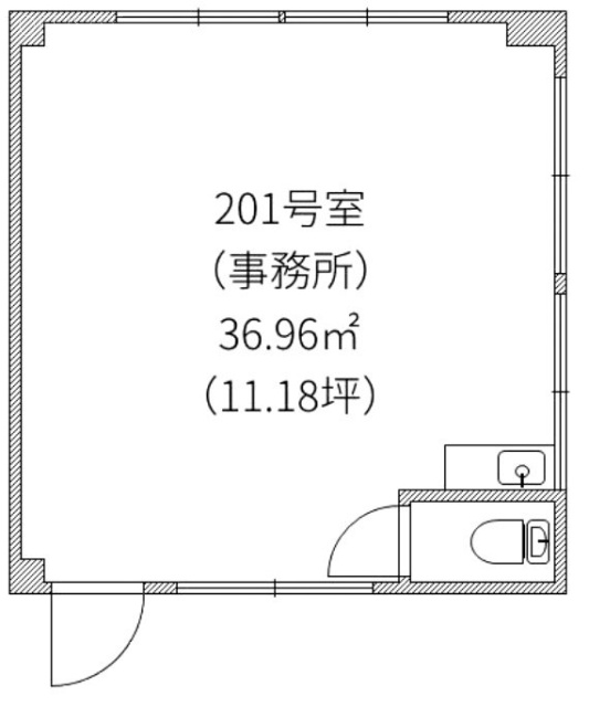 第2本間ビル2F 間取り図