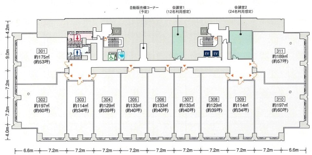 アークヒルズサウスタワー6F 間取り図
