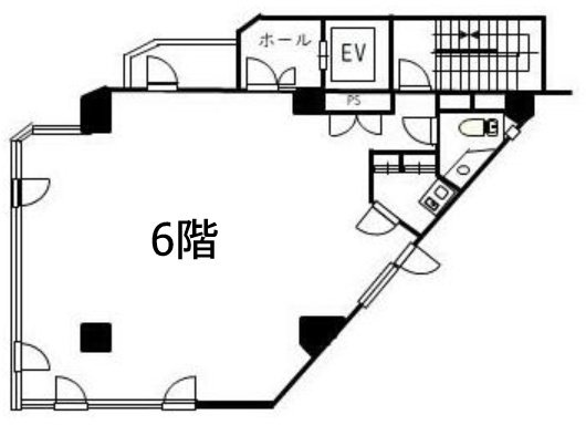 第二淺美ビル6F 間取り図