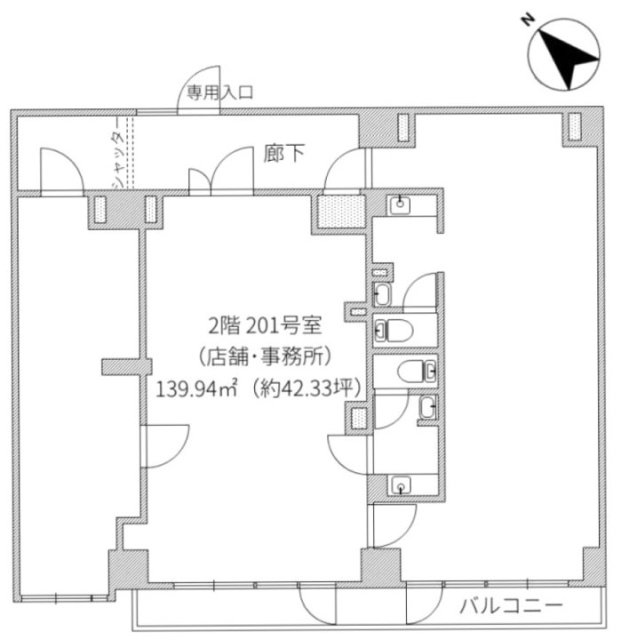 コープ野村旗の台ビル201 間取り図