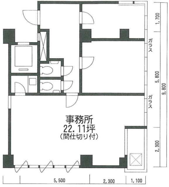 TOSHINビル2F 間取り図