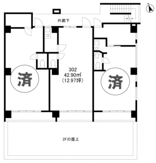 丸元ビル302 間取り図