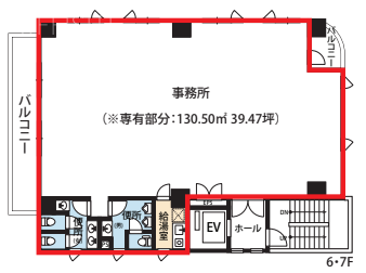 BICS(ビックス)ビル6F 間取り図