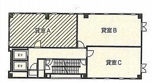 銀座八番館3F 間取り図
