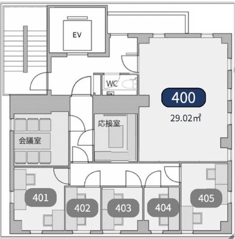 THE HUB田町400 間取り図