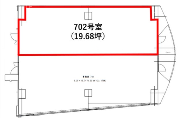 サンケイ(KKK)ビル702 間取り図