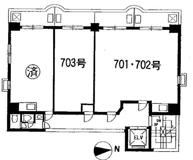 井上ビル10号館703 間取り図