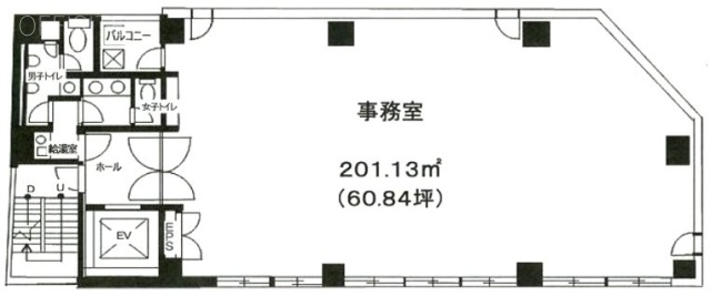 ハニー五反田第2ビル3F 間取り図