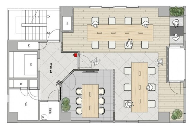 新橋ユタカビル2F 間取り図