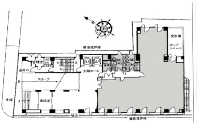 赤坂日本ビル1F 間取り図