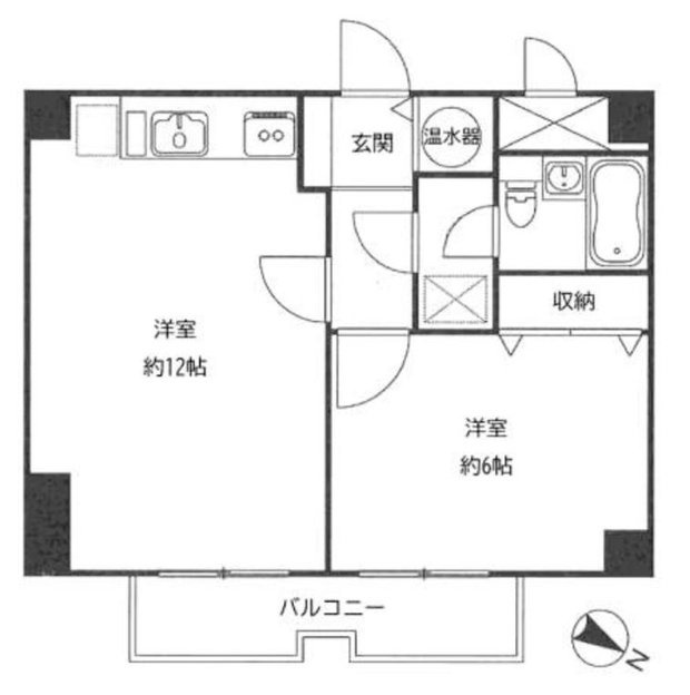 クレール東郷坂107 間取り図