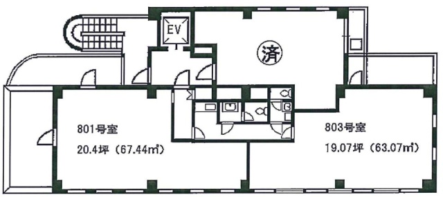 スリーワンビル801 間取り図