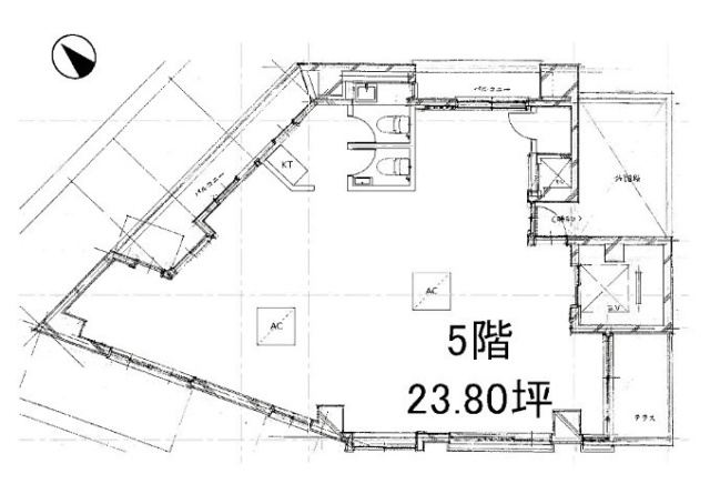赤坂ヒルサイドビル5F 間取り図