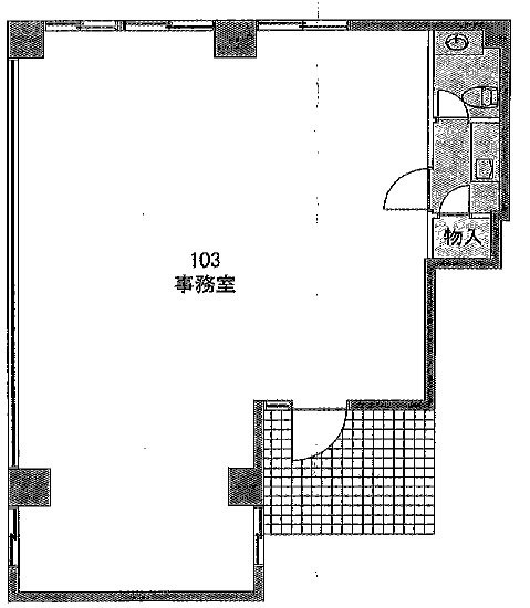 キャピタルハイツ神楽坂103 間取り図