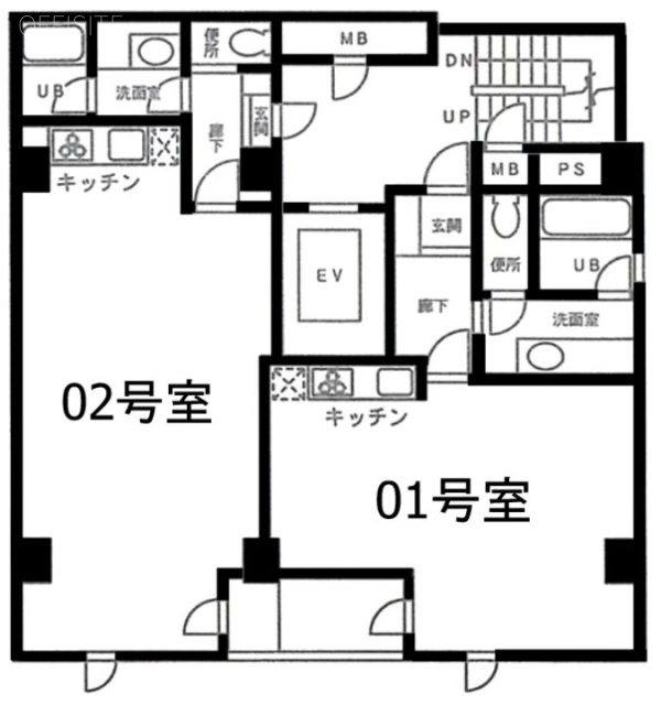 日本橋Tビル801 間取り図