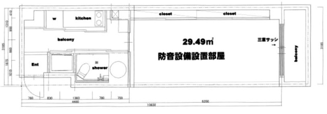 サントル銀座四丁目ビル602 間取り図