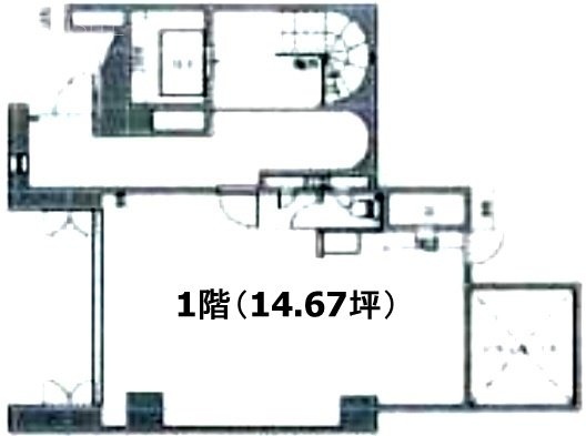 南青山アサヒビル1F 間取り図