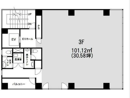 ナインティー横浜ビル3F 間取り図