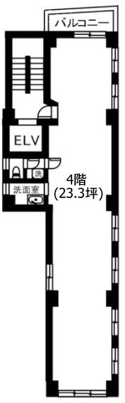 向井ビル4F 間取り図