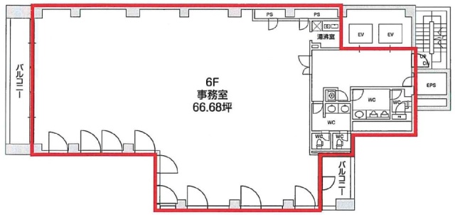 新橋フロンティアビル6F 間取り図