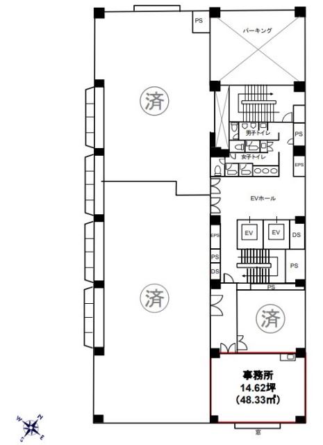 青山小原ビル8F 間取り図