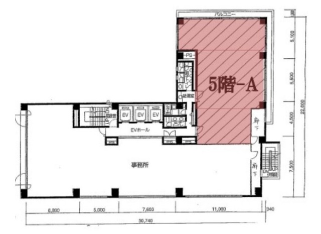 築地ニッコンビルA 間取り図