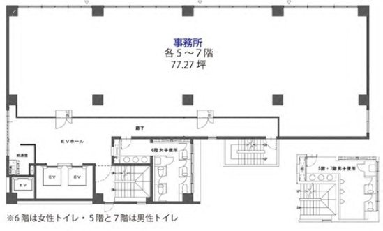 文芸社新宿御苑ビル5F 間取り図