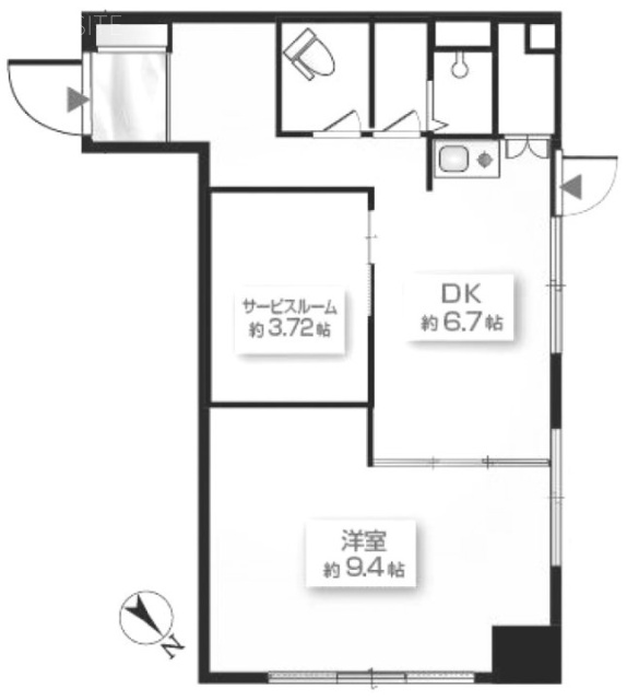 三田富洋ハイツ1F 間取り図