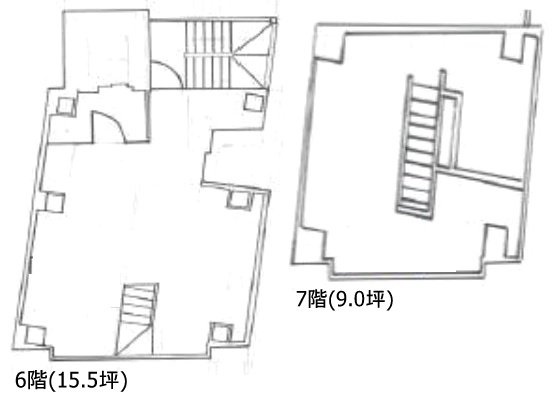 大月ビル6F～7F 間取り図