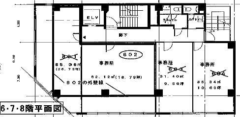 京浜建物第3ビル602 間取り図