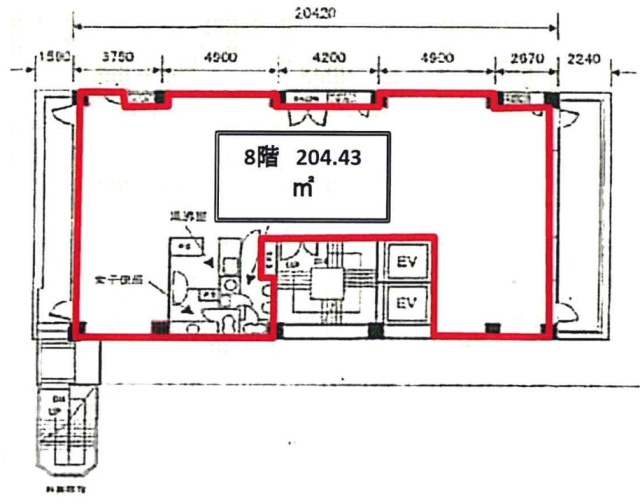 HF日本橋大伝馬町ビル8F 間取り図