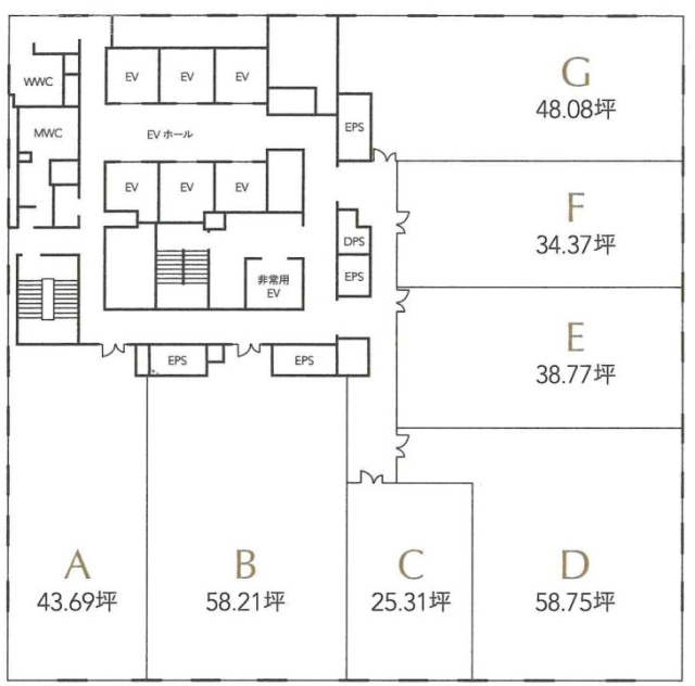 Dタワー西新宿A 間取り図