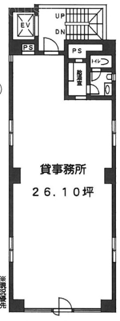 第2江口ビル3F 間取り図