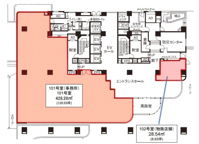 AQUACITY芝浦101 間取り図