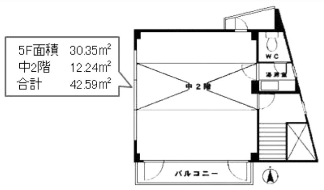 タキカワ東中野ビル5F 間取り図